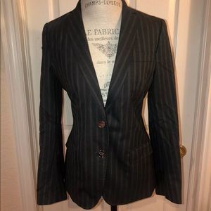 Dolce&Gabbana Black Pinstripe Pants and Blazer Set